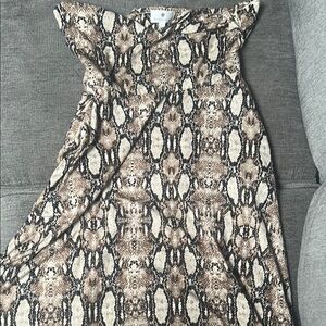 Elegant Snake Print Dress